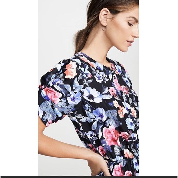 Rebecca Minkoff Aston Floral Button Up Dress NWT Size L - Picture 4 of 16